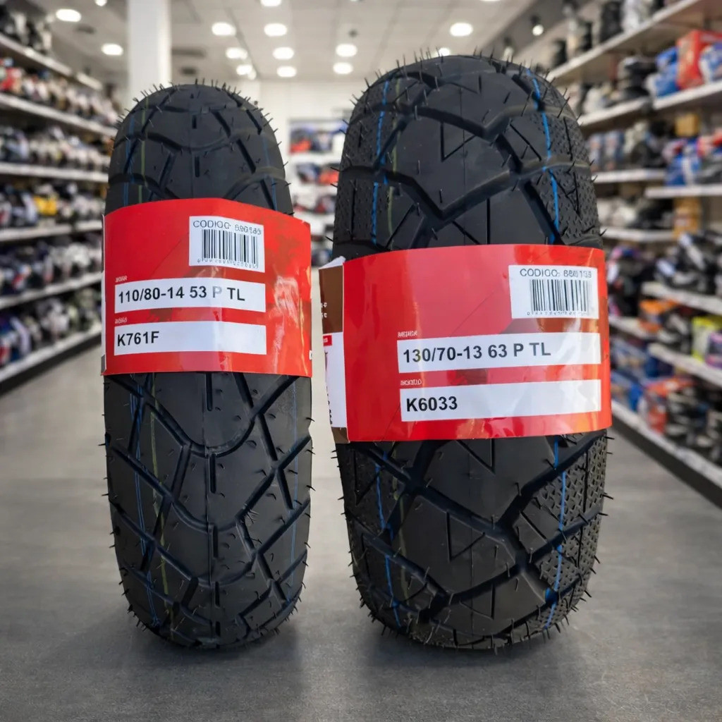 Par pneus Kenda Scooter k761 110/80-14 + k6033 130/70-13 Dianteiro Traseiro Original