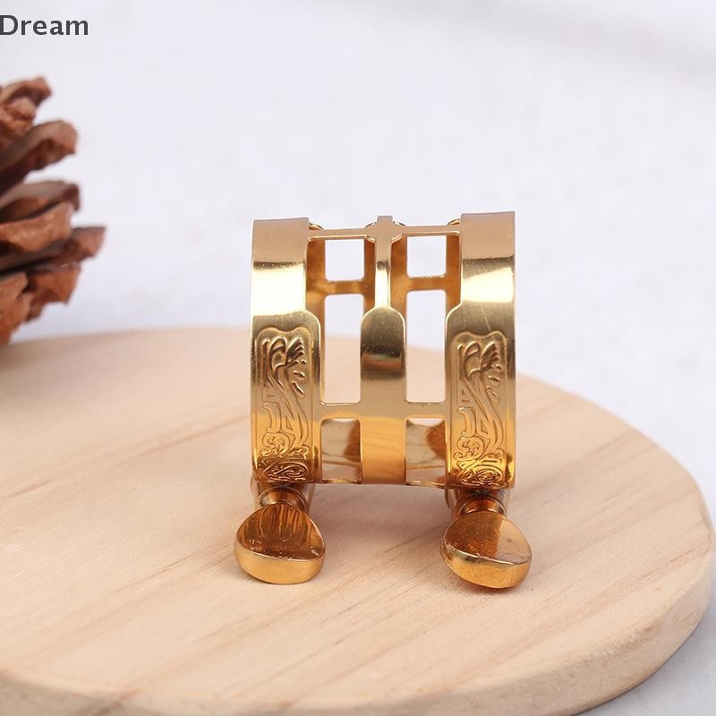 < Dream > Braçadeira De Saxofone Com Ajuste De Parafuso Duplo , Cor Dourada , Cobre , Compacto , Durável Para Alto Sax ,