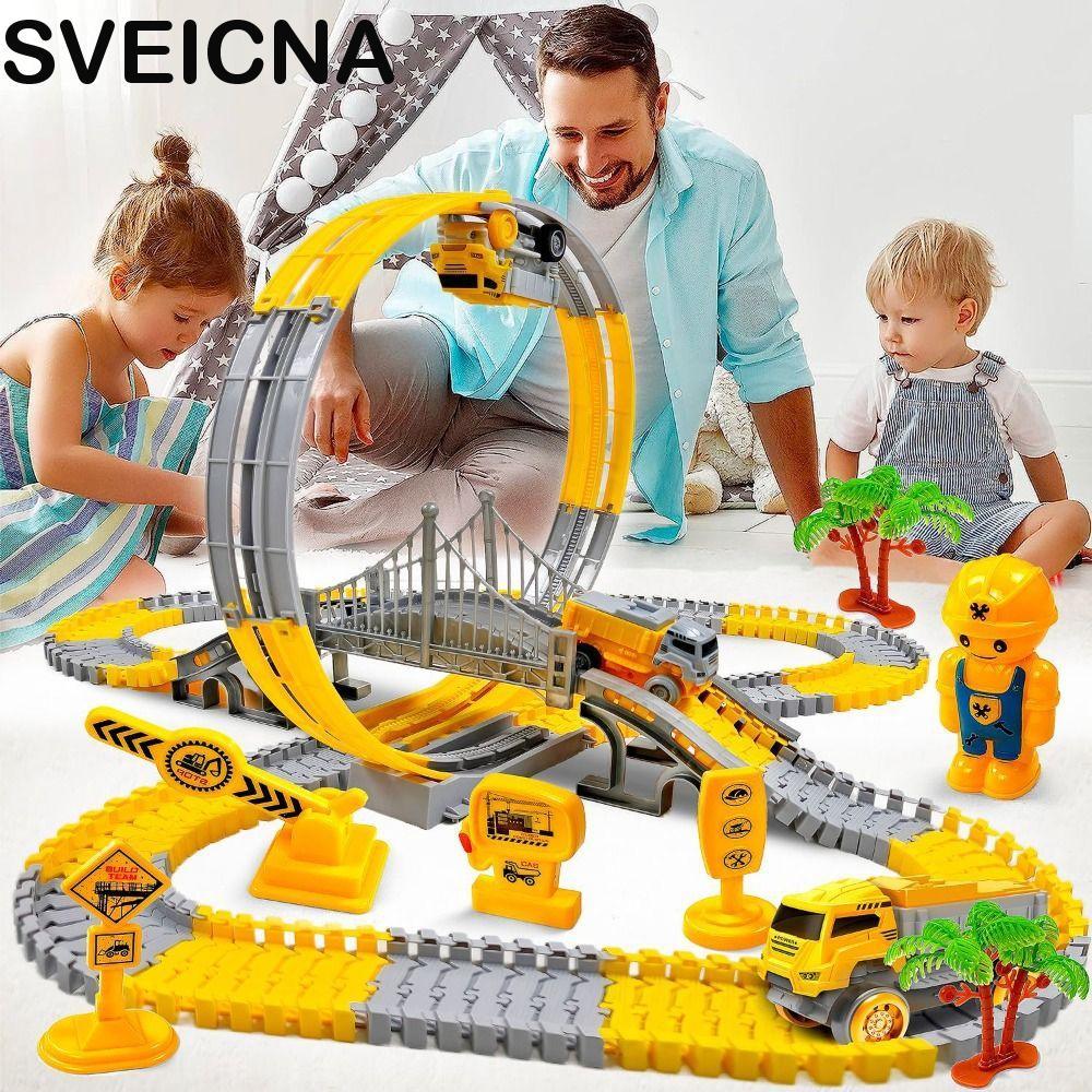 Brinquedo De Pista Elétrica SVEICNA , Brinquedos Educativos De Trem De Carro De Escalada , Ferroviário Elétrico