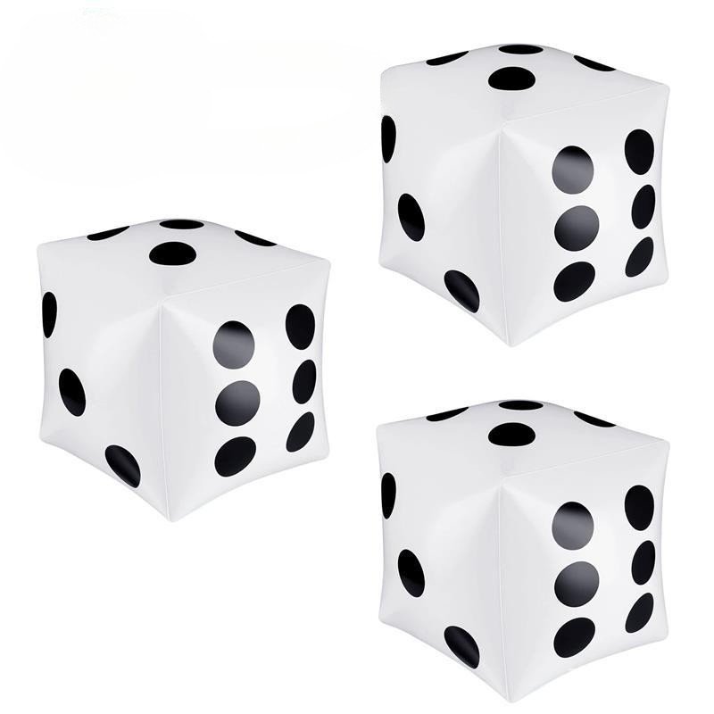 [Bestseller S] 3 Pacotes De Dados Infláveis Para Piscina De Jogos , Grandes De 12 Polegadas Brinquedos De