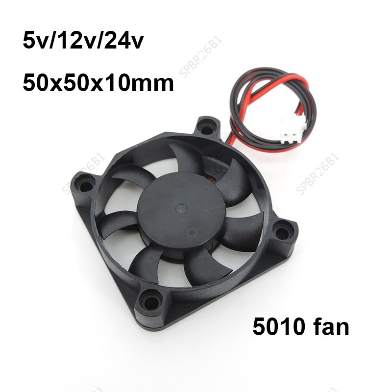 DC 5010 5V 12V 24V volt 5cm Computador CPU Cooler Ventilador De Resfriamento 50MM Pequeno Exaustor Para Impressora 3D 2