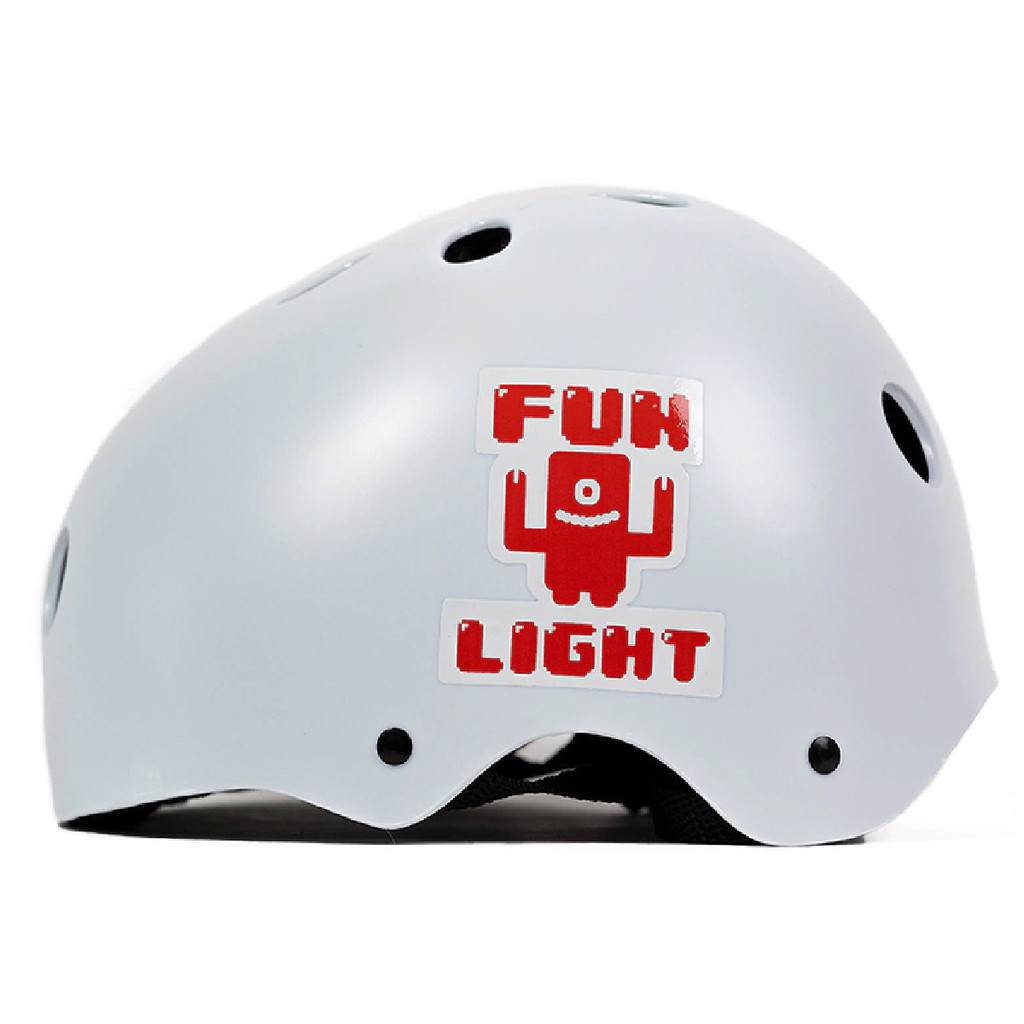 Capacete Profissional Infantil Para Skate Bicicleta Patins Fun Light Branco