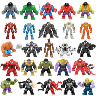Blocos de Construção dos Vingadores Grande Bloco Homem de Ferro Venom Thanos Homem-Aranha Hulk Brinquedos de Minifigura