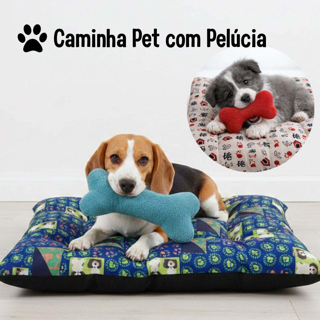 Caminha Pet Colchonete Cachorro e Gato M G Barato Confortável