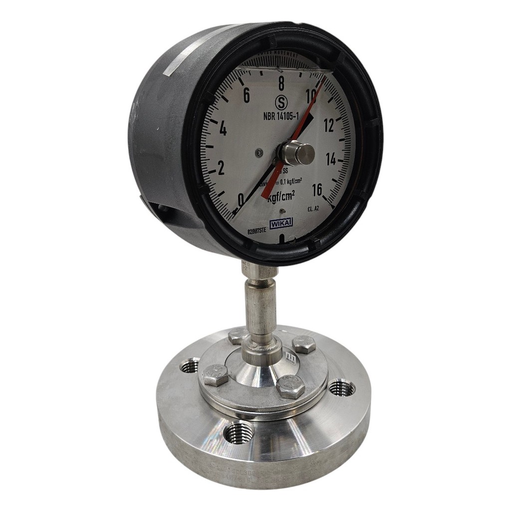 Manômetro WIKA DN 140mm 0 a 16kgf/cm²