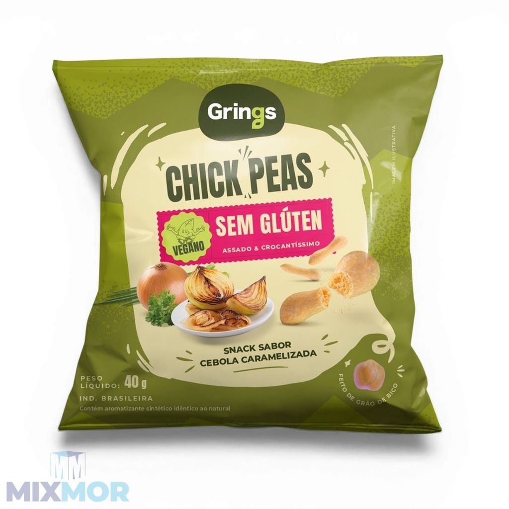 SNACK CHICK PEAS CEBOLA CARAMELIZADA 40G GRINGS