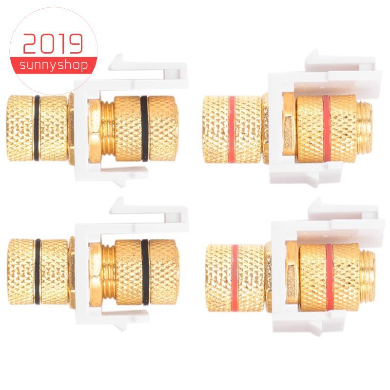 [Bestseller S] Banana Jack Binding Post Insert Com Anéis Pretos E Vermelhos , Alto-Falante De Áudio Tipo , 2 Pares/4 Pac