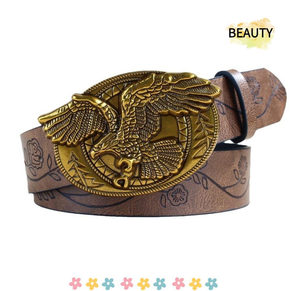 BEAUTYHOMEBR Cinto Jeans , Retrô Punk Ocidental Cowboy , Cintura Larga Com Fivela De Águia Voadora Y2K Para Homens E Mul