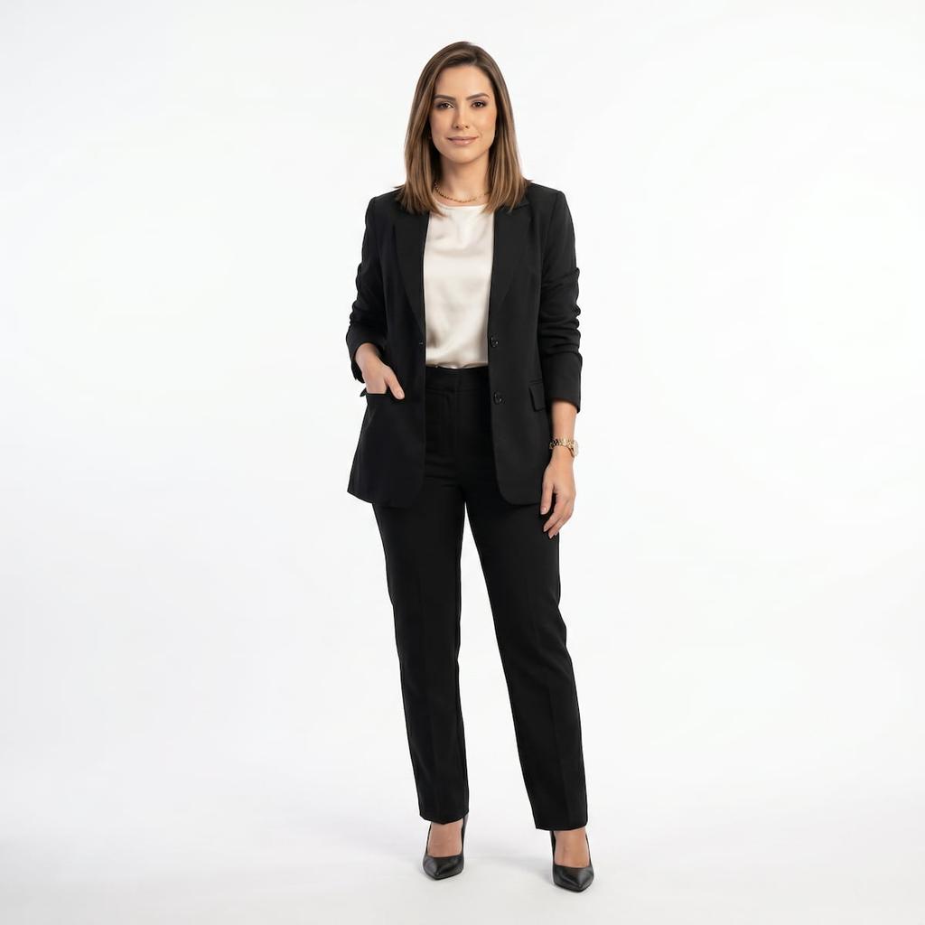 Blazer Feminino Facinelli Alfaiataria Elegante Premium  690145