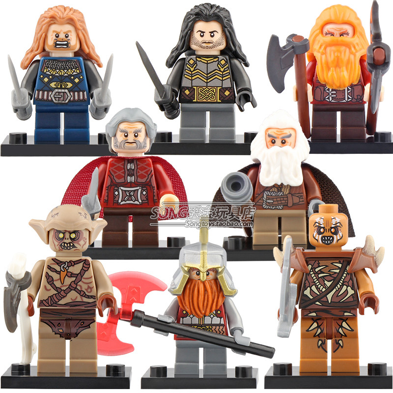 Blocos de construção Pingo PG8183 O Senhor dos Anéis PG8160 Hobbit Minifigura Orc Ferro Pé Dann Brinquedos