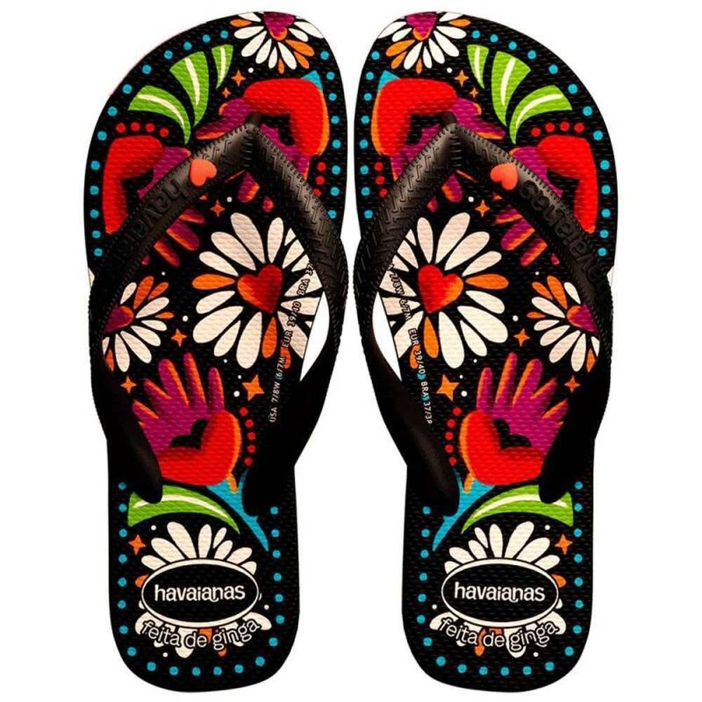 Chinelo Havaianas Top Begonia - Feminino - Preto