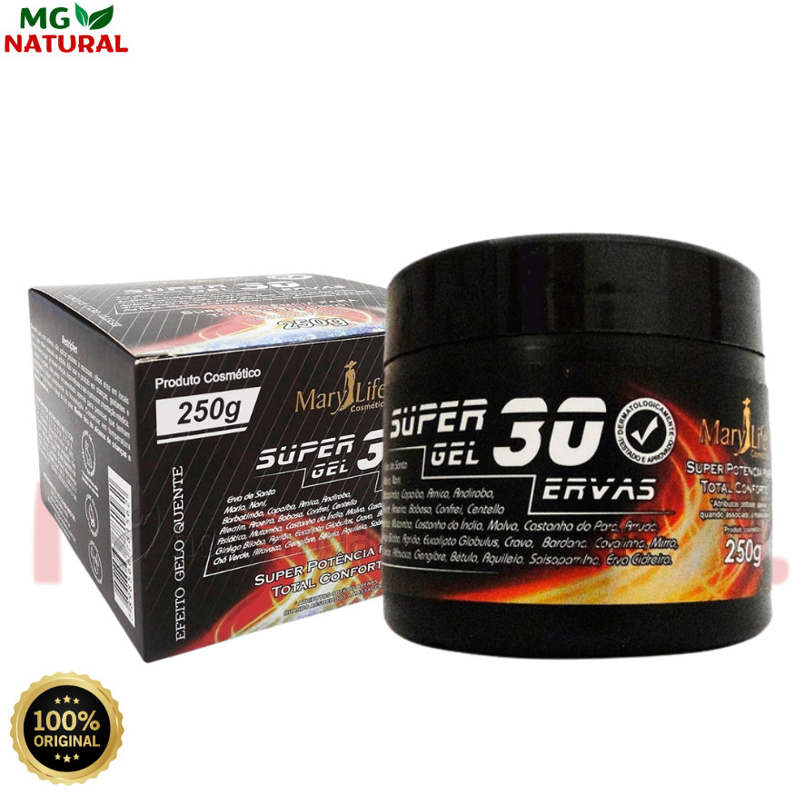 1 Gel Massageador 30 Ervas Mary Life 250g – Sensação de Frescor e Conforto Diário em Oferta na Shopee