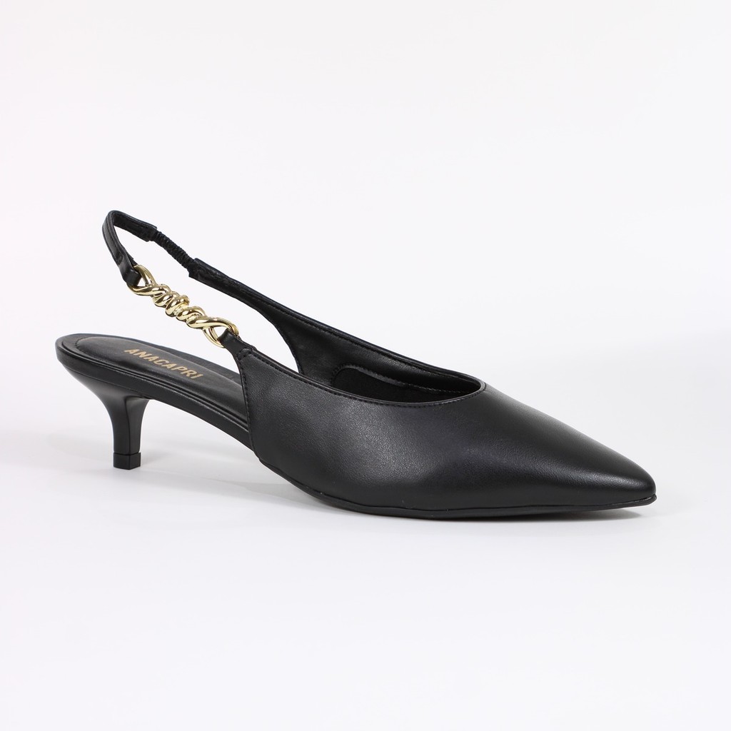 Scarpin Anacapri Salto Kitten Heel Preto - Feminino