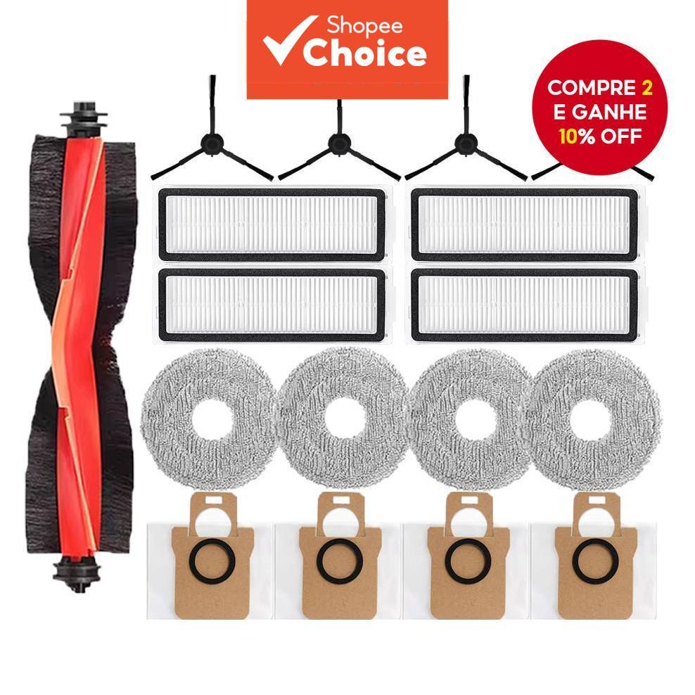  Para acessórios do Xiaomi Robot Vacuum X20 Max / X20 Pro, como escova principal, escovas laterais, filtro, pano de