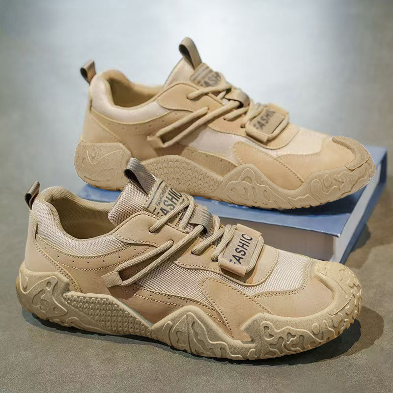 Sapatos masculinos de seguro de trabalho verão malha respirável antiderrapante resistente ao desgaste esportes lazer cam