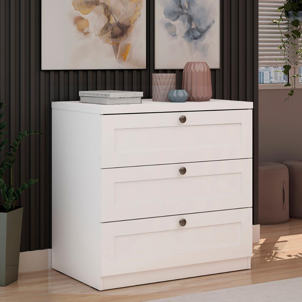 Cômoda 3 Gavetas Provençal Infinity branco