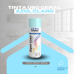 Tinta Spray Aerossol Azul Claro Uso Geral 350ml 250g Tekbond