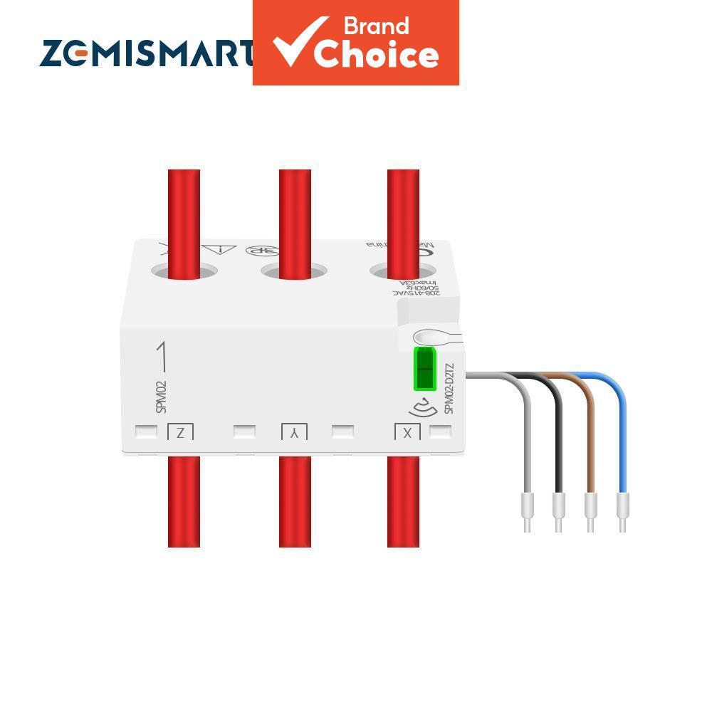 Kit De Sortimento De Capacitores Zemismart Zigbee Medidor De Energia Inteligente 3PHASE 4WIRE 63A Monitoramento Funciona