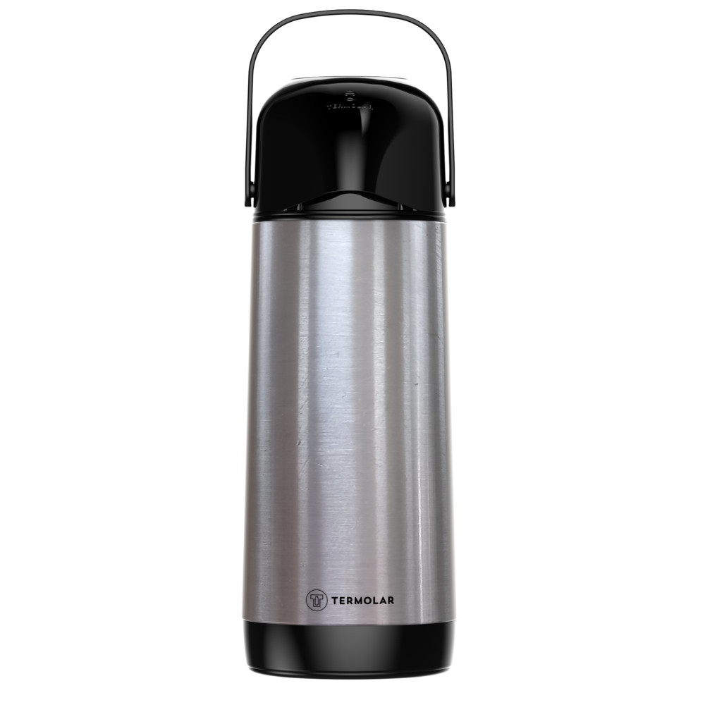 Garrafa Térmica Inox 1,8L Termolar Lúmina Cinza Café Chá Água Quente e Fria