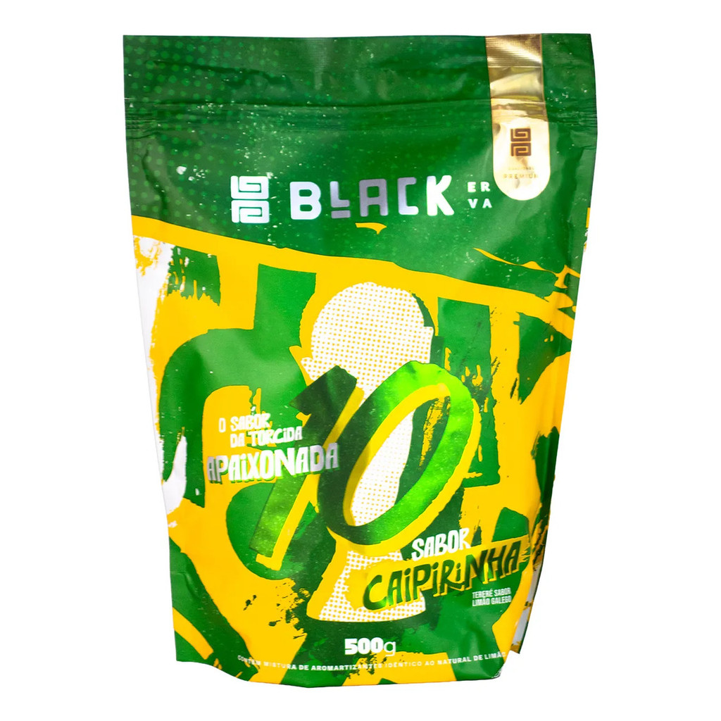 Erva Mate Tereré Black Erva 500g Caipirinha Sabor Limão Galego