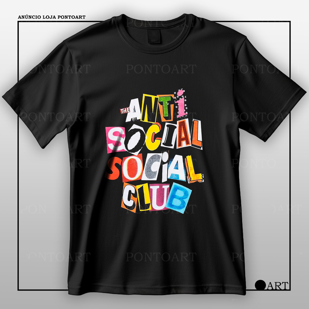 Camiseta The Anti Social Social Club Camisa 100% Algodão