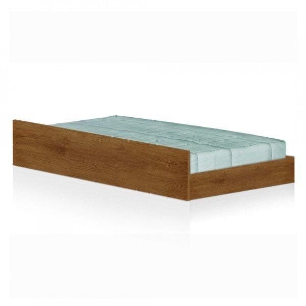 Cama Auxiliar Solteiro 100% MDP Eleganza Avelã/Jatobá/Jequitibá