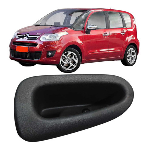 Moldura Puxador Traseiro Esquerdo Citroen C3 Picasso 2014 Preto