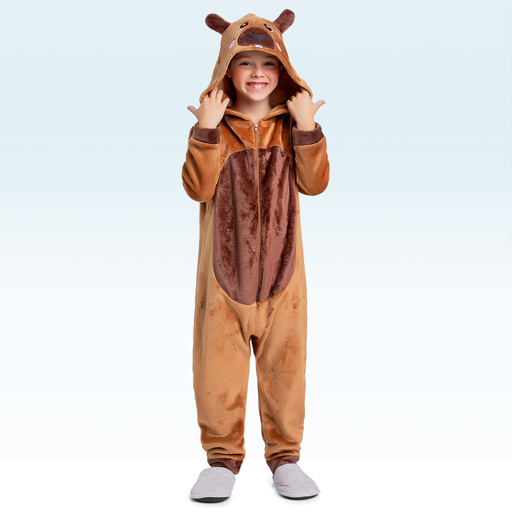 Kigurumi infantil capivara Fakini