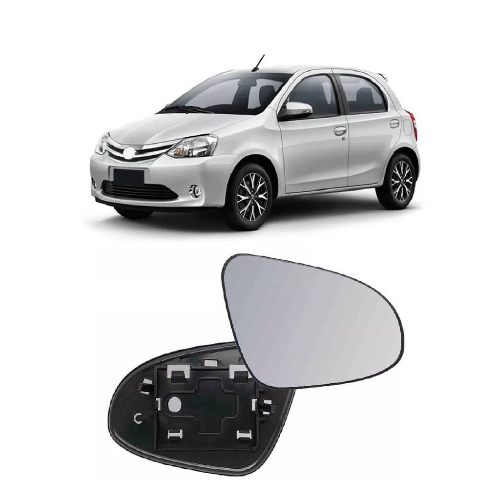 Lente Retrovisor Com Base Etios 2014-2019 Lado Esquerdo