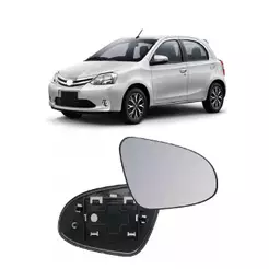 Lente Retrovisor Com Base Etios 2014-2019 Lado Esquerdo