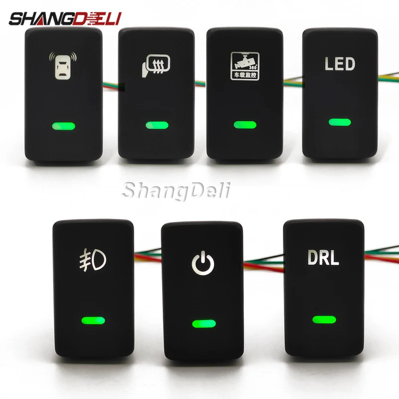 Carro LED Luz DRL Ligar/Desligar Espelho Retrovisor Botão De Aquecimento Frente Nevoeiro Para Honda CRV Odyssey Civic Fi