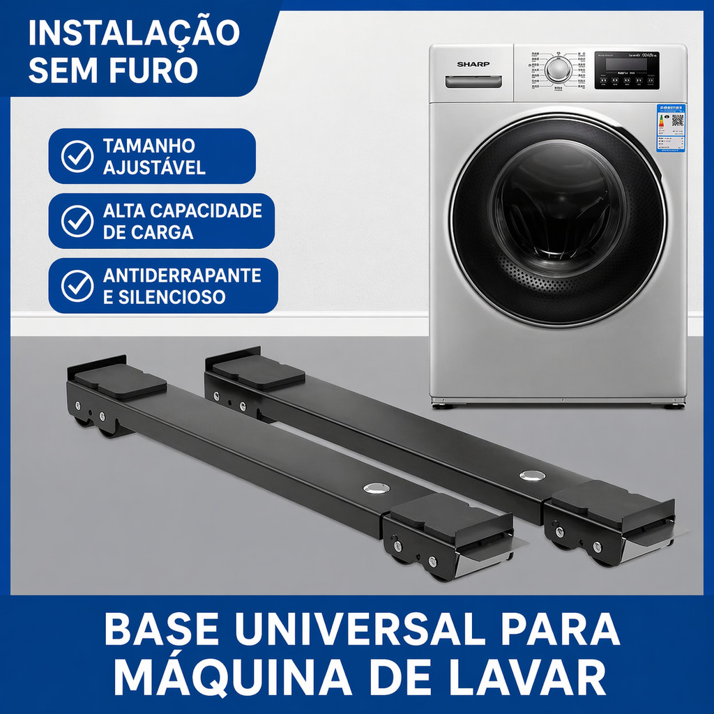 Suporte De Base Com Rodinha Para 200kg Aparelho Movedor Móveis Geladeira E Máquina De Lavar Lousa Base Carrinho