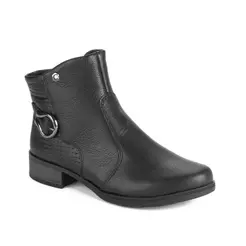 Bota Campesí Em Couro de Cano Curto Feminina CE573