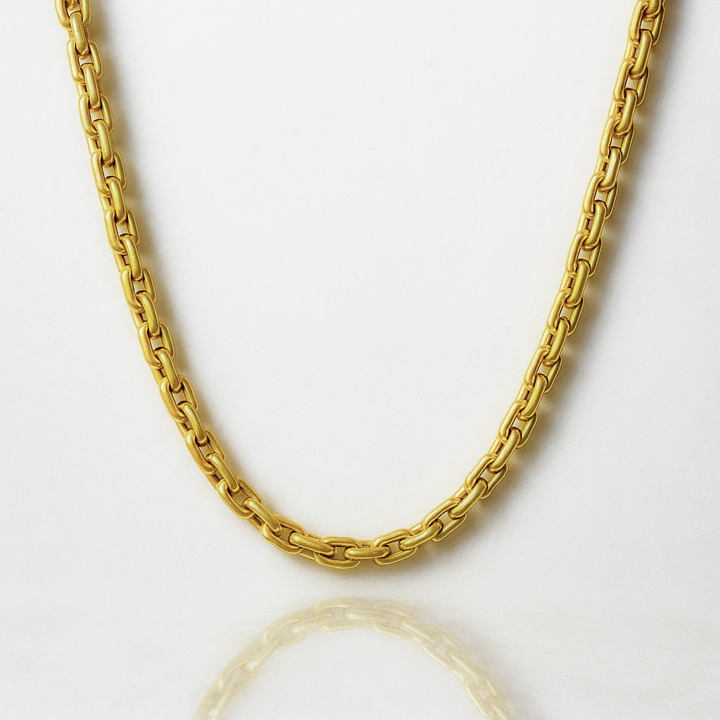 Corrente Masculina Cartier 70 cm Banhadoem Ouro 18K — LABRILHO Joias — Banhado Ouro 18K Antialérgico