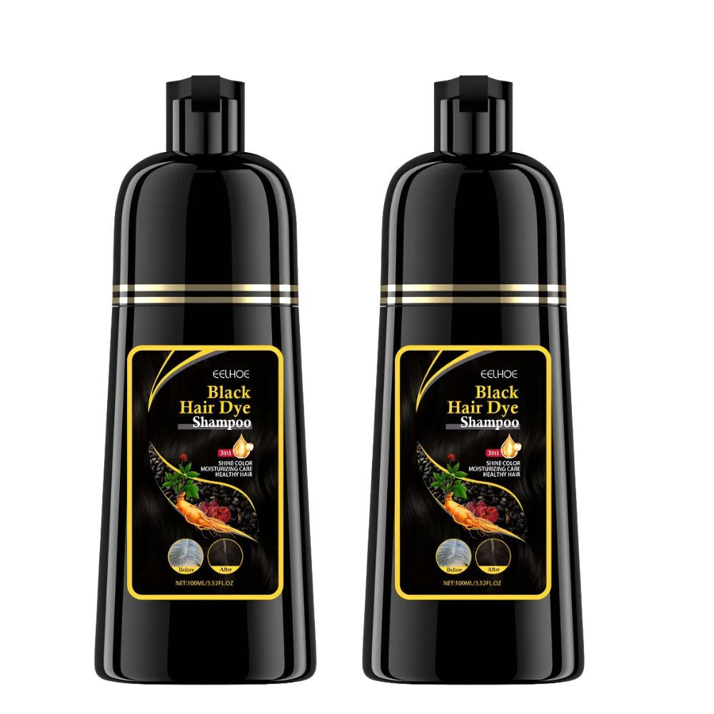 Shampoo Black Hair Escurecedor Gradual para Cabelos Escuros Limpeza Suave Hidratação Brilho
