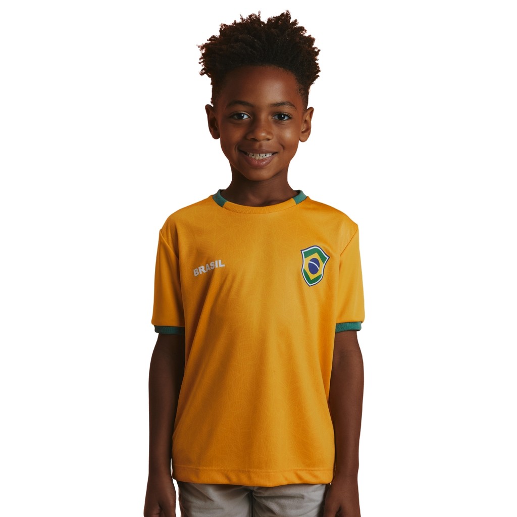 Camiseta Brasil Infantil IPE Braziline Licenciada 2026