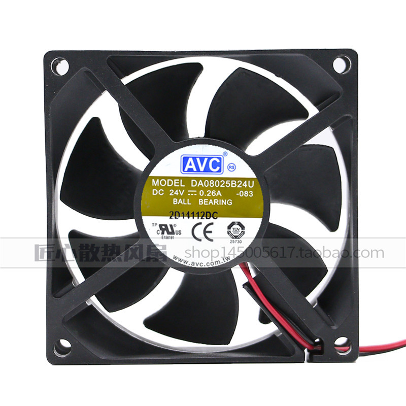AVC 8025 24V 0.26A 8CM 8CM Ventilador de chassi inversor de 2 linhas DA08025B24U