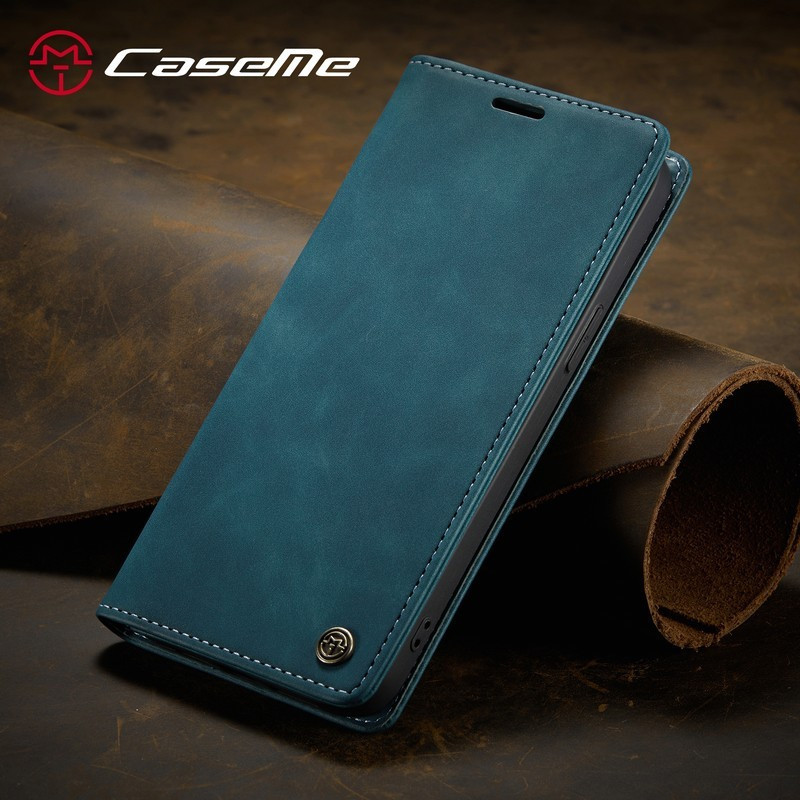 Capa de Luxo Caseme em Couro PU com Suporte e Função de Carteira para iPhone 17e 16e 17E