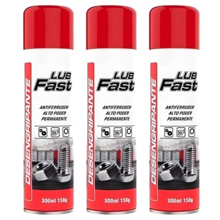 Kit 03 Lubrificantes Antiferrugem Desengripante Lub Fast