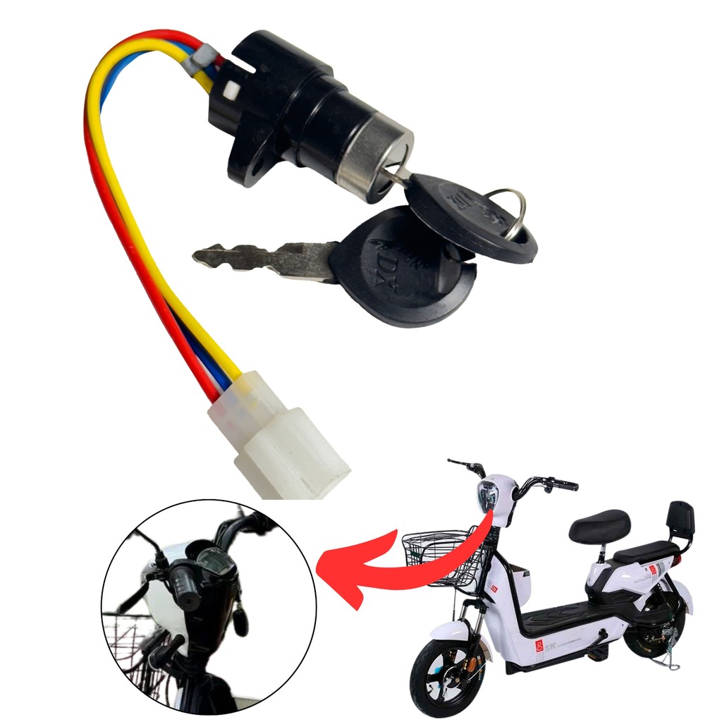 Ignicao Chave 48v Scooter Bicicleta Eletrica WeHawk Smartway Fly Happy Smart Ecobikes Gicin Gts