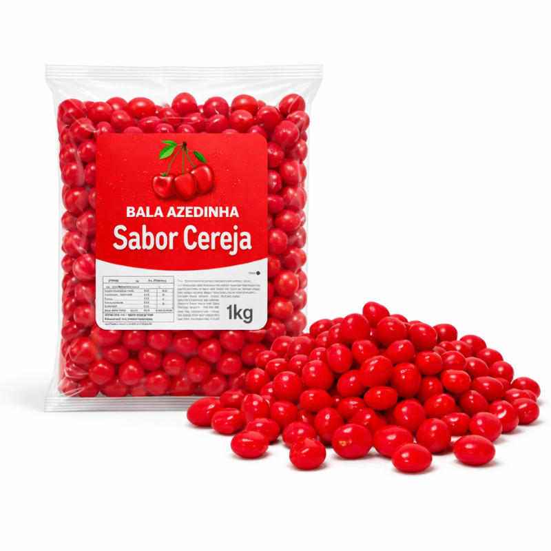 Bala azedinha sabor cereja 1kg