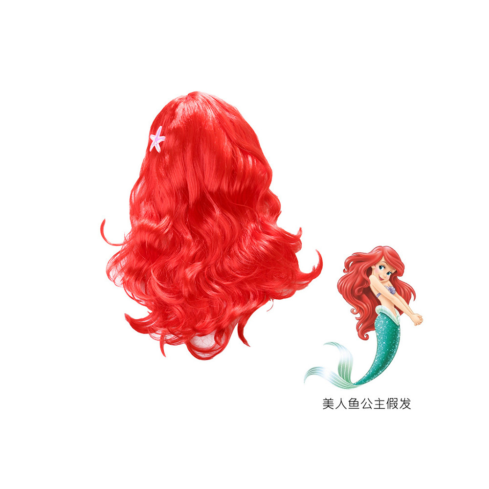 Peruca Cosplay Ariel princesa peruca vermelha festa palco desempenho adereços princesa jasmim peruca