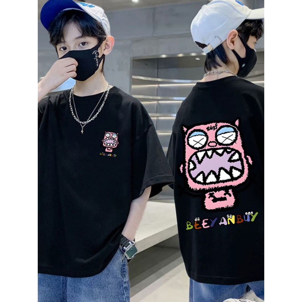 Todas as roupas infantis de algodão meninos camiseta de manga curta primavera verão crianças médias grandes crianças ver