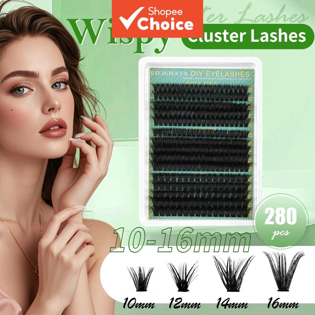 Kit De Cílios DIY D Curl Volume 280 Clusters-Misto Grosso Fofo , Transfronteiriço A Granel 80P , Aparência Dramática Nat