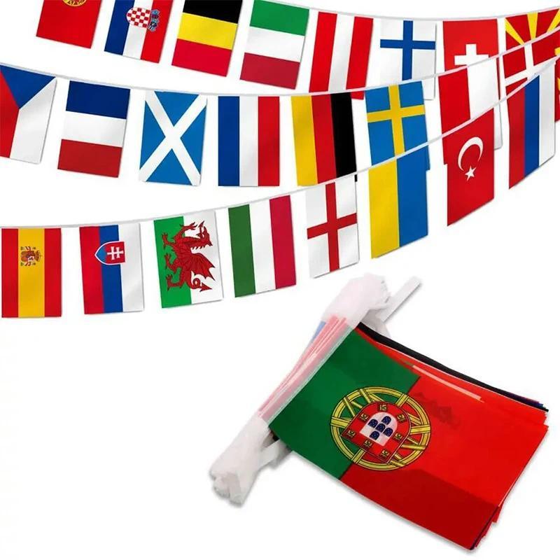 2026 Bandeira Dos Países Da Copa Do Mundo 48 Peças País Bunting Bandeiras De Corda Nacional Banner Evento De Futebol Gui