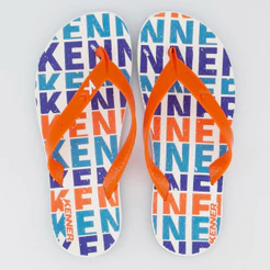 Chinelo Kenner Summer Classic Laranja e Branco