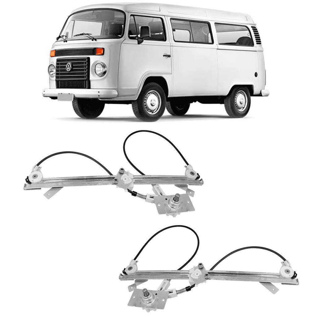PAR MAQUINA DE VIDRO MANUAL DIANTEIRA KOMBI 2007 A 2013