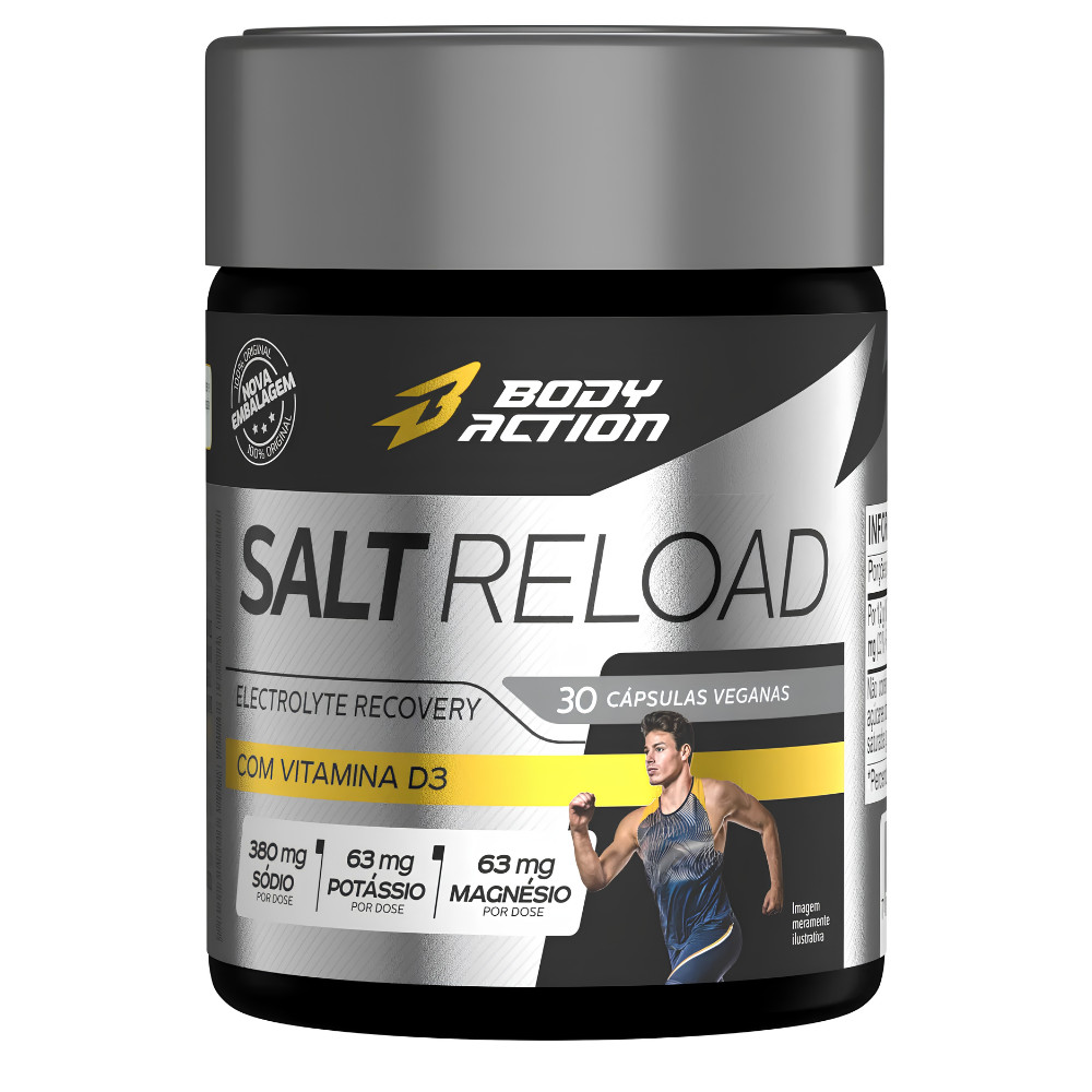 Salt Reload 30 Cápsulas Sal Premium Hidratação - Bodyaction