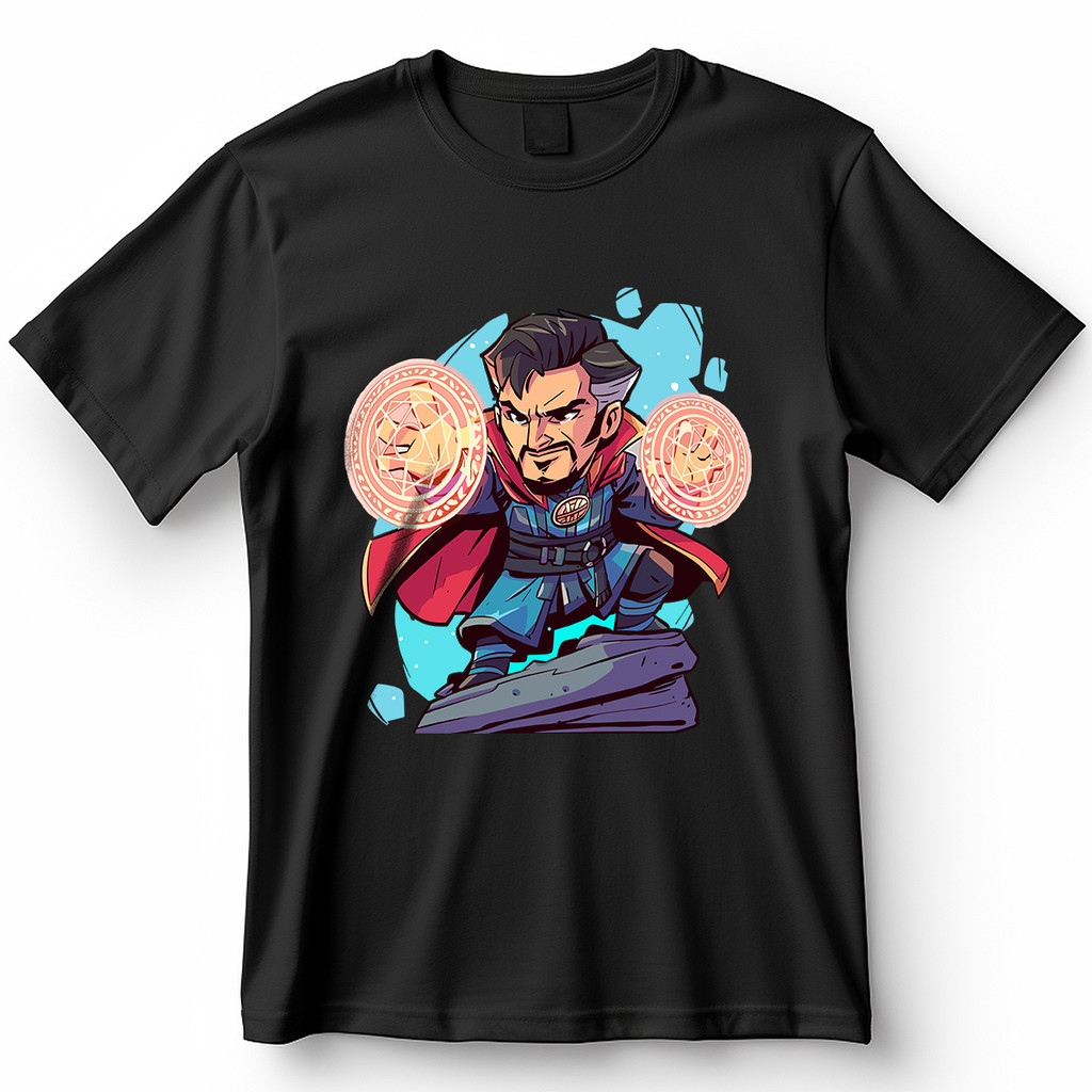 [Camiseta Premium em Algodão Puro]VU Camisa Doutor Estranho Doctor Strange Desenho Blusa Camiseta de Filmes 100% Algodão