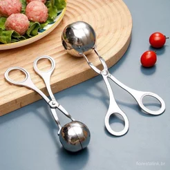 Ferramenta de Fazer Almôndegas de Aço Inoxidável - Molde de Bolinho de Arroz Utensílios de Cozinha